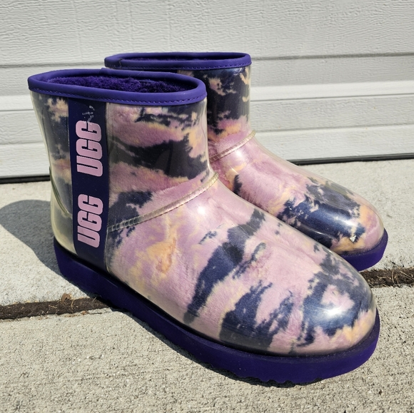 UGG Womens Classic Clear Mini Marble Purple & Pink - Picture 1 of 8